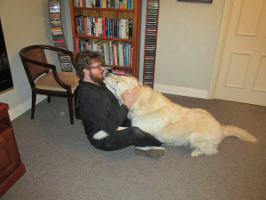 Me giving brother some love.